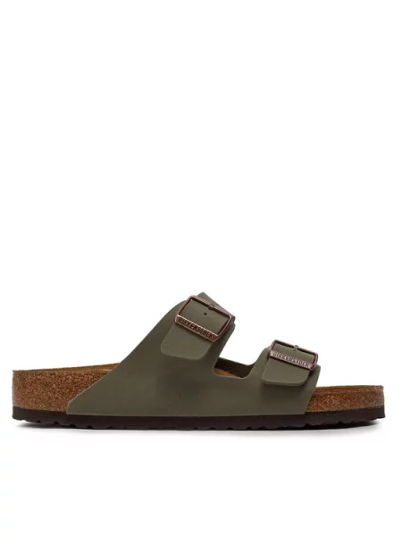 Birkenstock Papucs Arizona Birko-Flor nubuk szürke