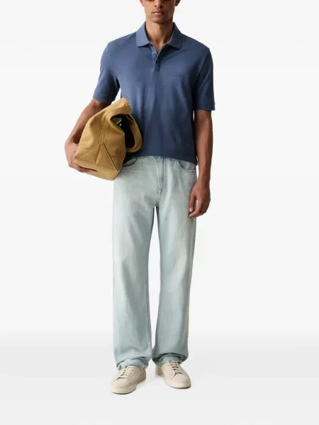 Polo Armani Exchange με κέντημα μπλε