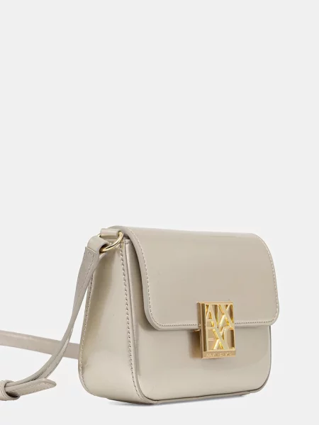 Kabelka Armani Exchange Zlatá béžová