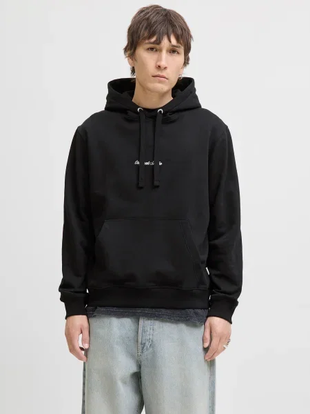 JACK & JONES Mikina JORNORREBRO čierna biela