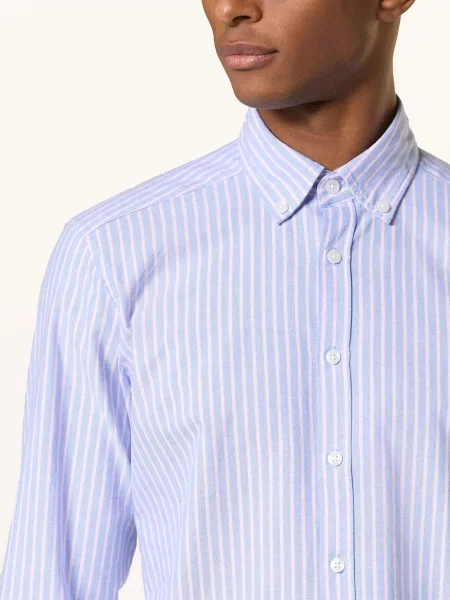 Strokesman's Koszula Oxford Regular Fit blau