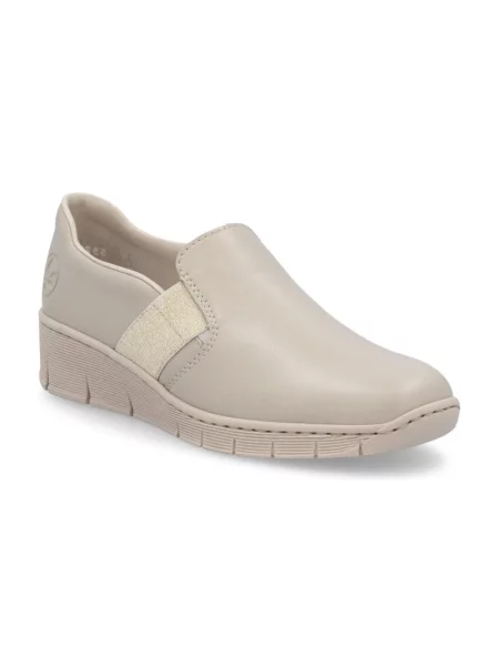 Sneakersy Rieker casual beżowe