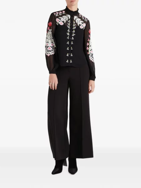 Cămașă Temperley London cu model floral negru