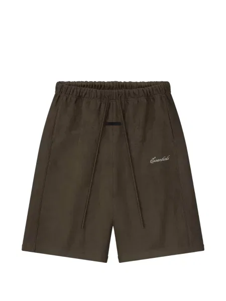 Pantaloni scurți Fear Of God Essentials cu broderie maro