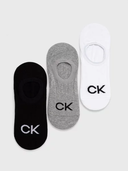 Чорапи Calvin Klein 3 чифта сиво