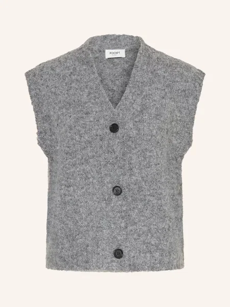 Joop! Jeans Pletená Vesta Kirra šedá