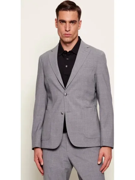 BOSS BLACK De lână sacou negru