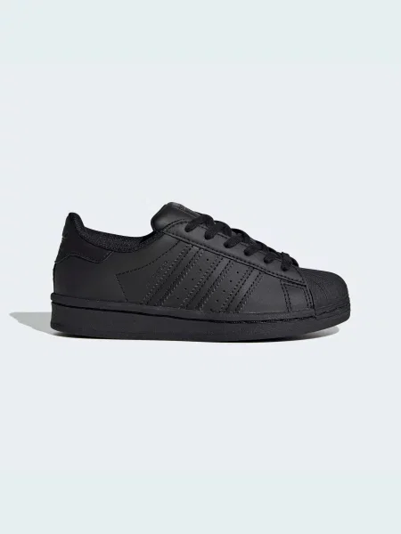 Шкіряні Дитячі Кеди низькі adidas Superstar чорний