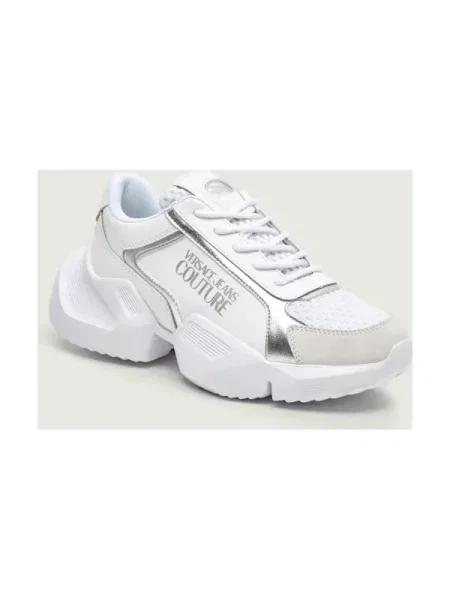 Versace Jeans Couture Teniși din piele FONDO GRAVITY DIS. | piele întoarsă alb