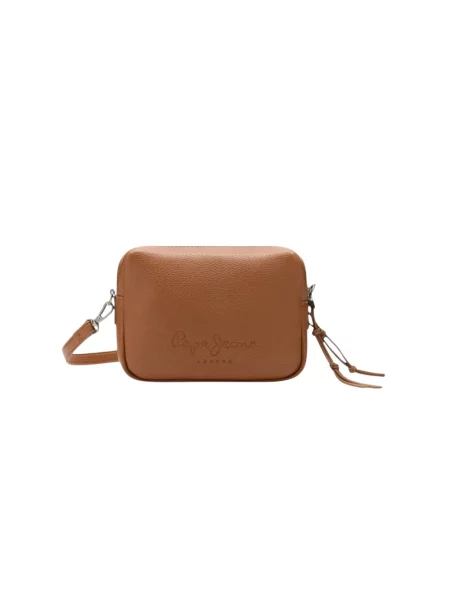 Torebka crossbody Pepe Jeans skórzana brązowa