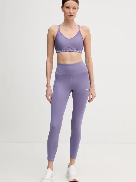 Under Armour sportovní podprsenka Crossback Low fialová