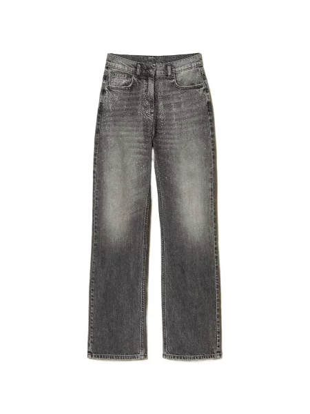 Blugi Twinset cu 5 buzunare gri