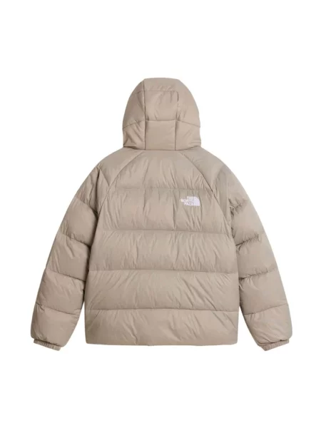 Kurtka puchowa The North Face z kapturem beżowa