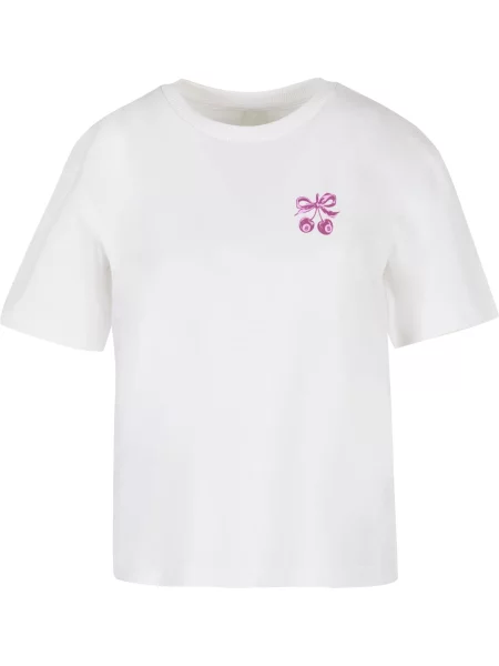 Miss Tee Tricou Lucky Girl Syndrome mov liliachiu / mov închis alb