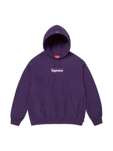 Bluza z kapturem Supreme z kapturem z logo fioletowa