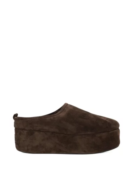 Papuci tip mules Balenciaga cu platformă maro