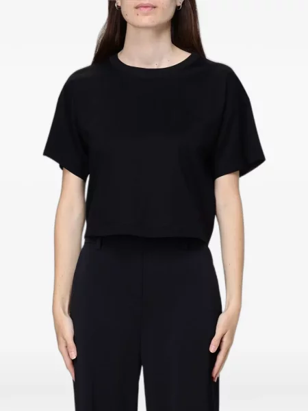 Tricou Max Mara cu broderie negru
