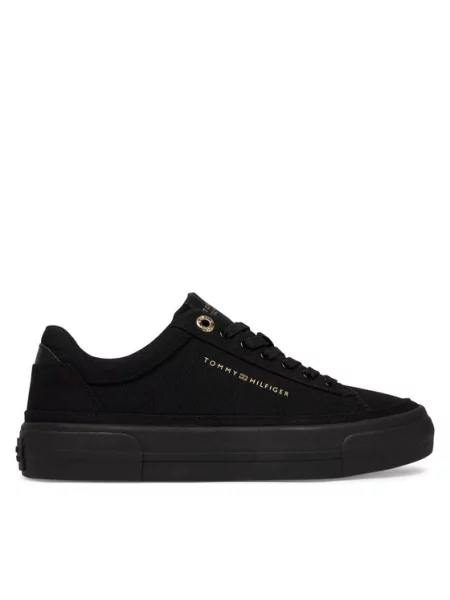 Tommy Hilfiger Sneakersy Th Foxing Platform Canvas czarny