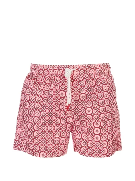 Slip de baie Kiton cu model floral cu imagine roșu