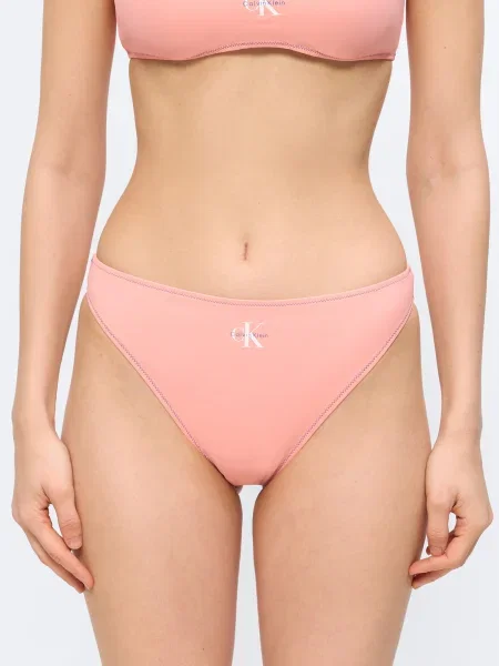 Calvin Klein Swimwear Bikinio kelnaitės mėlyna / pitajų balta