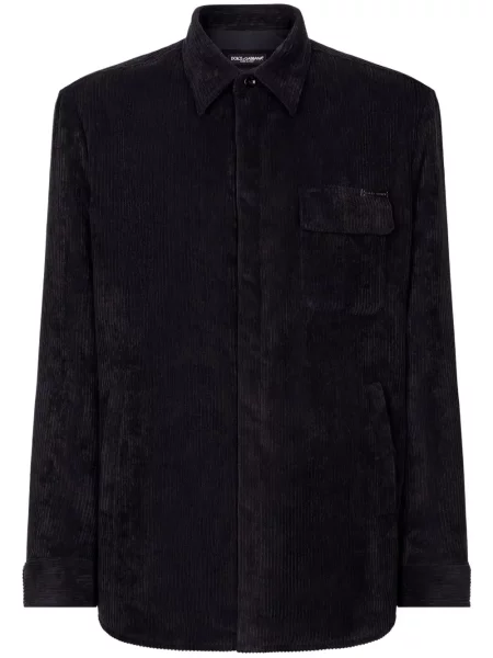 Geacă Dolce & Gabbana de catifea cord negru