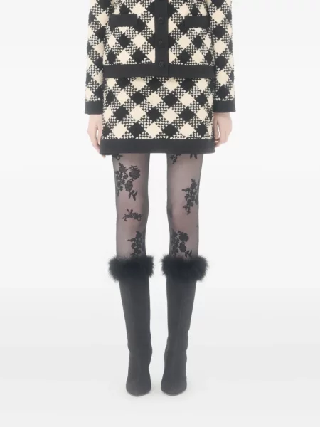 Fusta mini Valentino Garavani din tweed negru