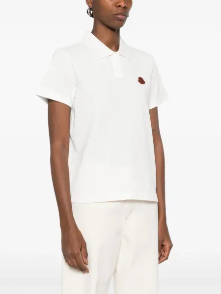 Polo Moncler alb