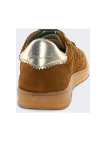 Sneakersy Voile Blanche skórzane brązowe