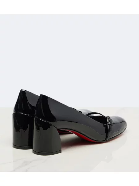 Usnjene lakirane salonarji Christian Louboutin črna
