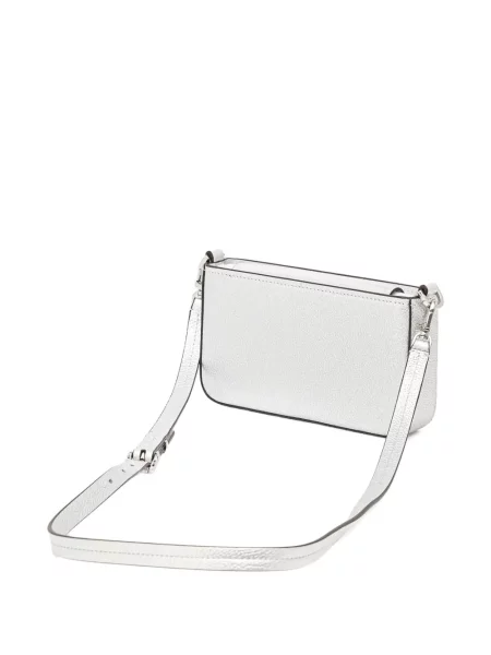 Кожено портмоне Michael Michael Kors с връзки с принт кафяво