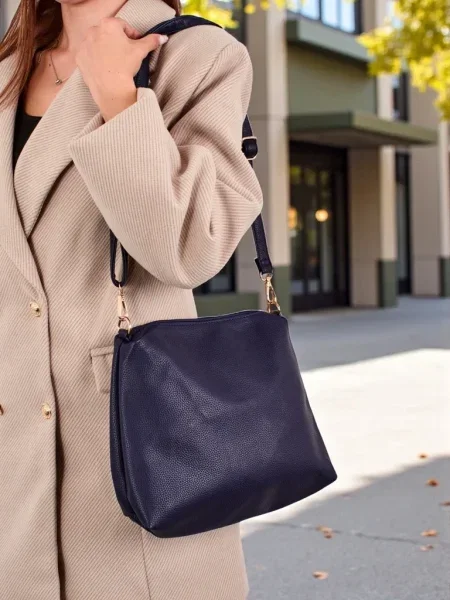 Geantă shopper Resti din piele albastru