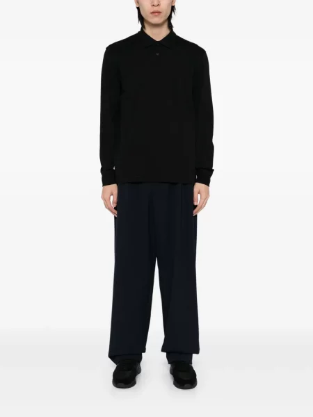 Polo Boss cu broderie negru