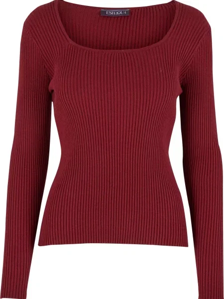 Urban Classics Pulover burgundy roșu