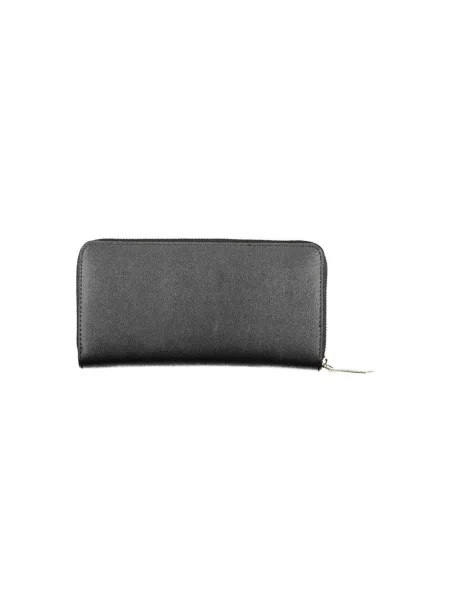 Lniany portfel Calvin Klein czarny