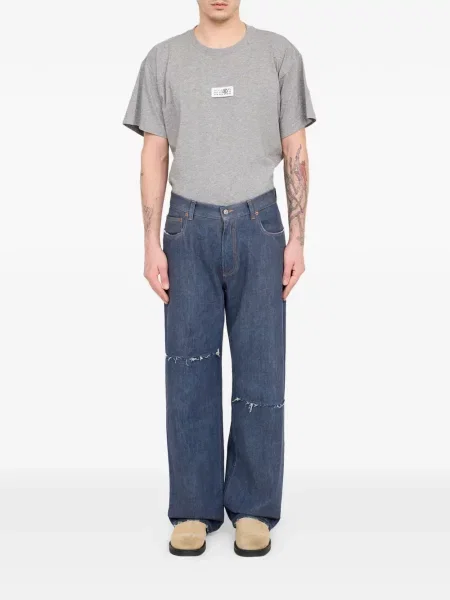 Blugi cu picior larg Mm6 Maison Margiela albastru