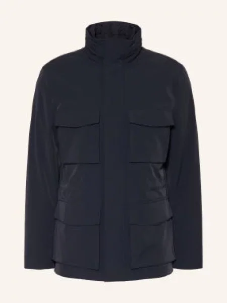 Reiss Bunda Fieldjacket Glick S Odnímatelným Límcem tmavě modrá