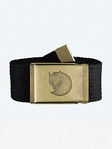 Fjällräven Canvas Bras Belt Black Unisex Pasek Fjällräven Size: One size czarny