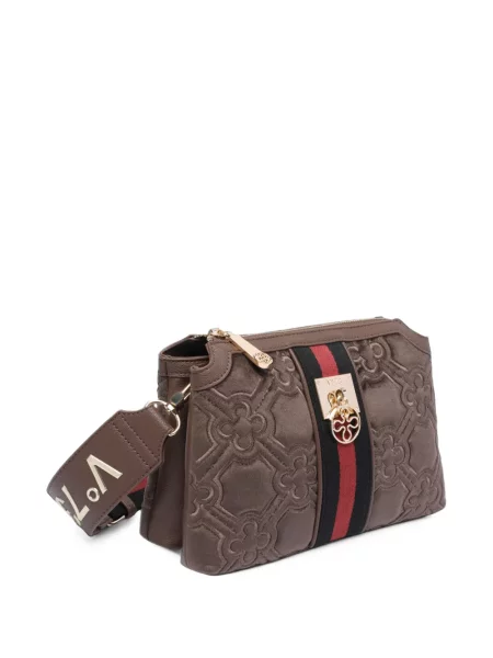 Crossbody torbica V°73 s autogramom smeđa