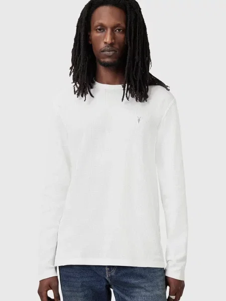 Тениска с дълъг ръкав Allsaints бяло