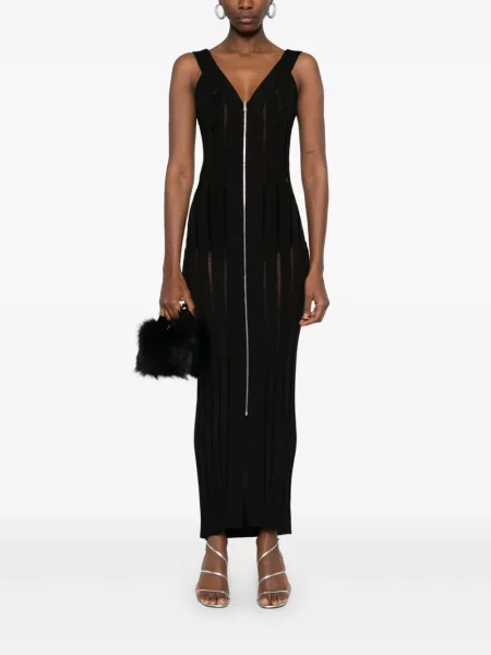 Rochie maxi Nensi Dojaka tricotate negru
