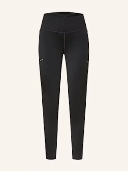 Reflexní běžecké kalhoty Nike s vysokým pasem černé