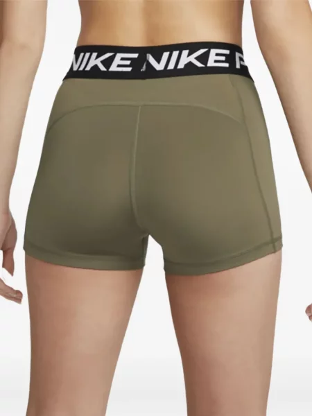 Pantaloni scurți Nike alergare cu talie înaltă în carouri albastru