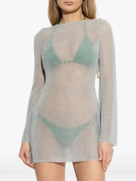 Rochie maxi Bond Eye cu mâneci lungi lungă de costum alb