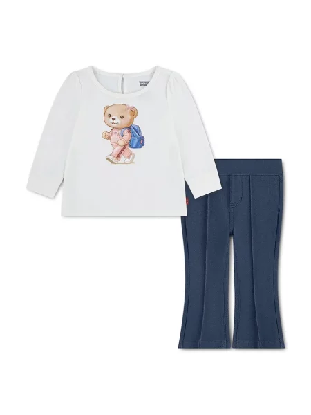 Levi's komplet za svaki dan za djecu s pamukom LIV GFX TOP & KNIT BOTT bež
