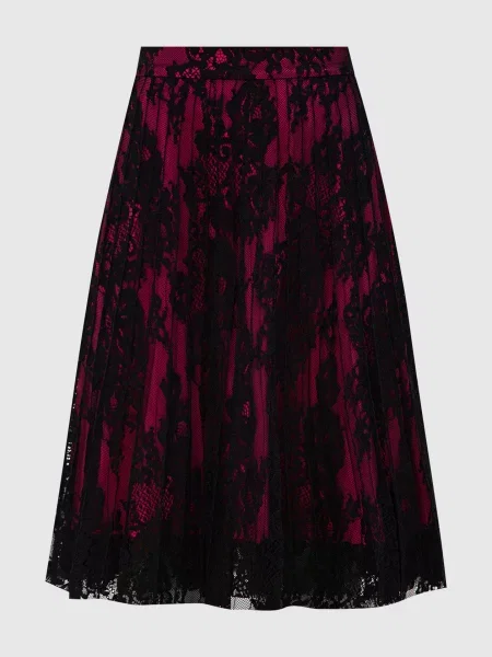 Кружевная юбка Ermanno Scervino розовая