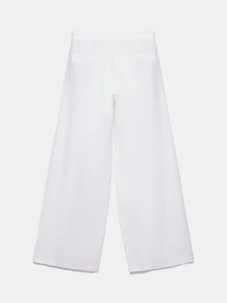 Pull&Bear Élére vasalt nadrágok fehér