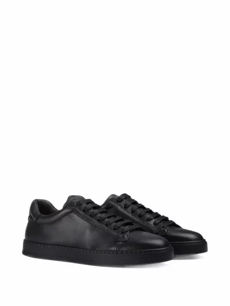 Δερμάτινα sneakers Doucal's μαύρο