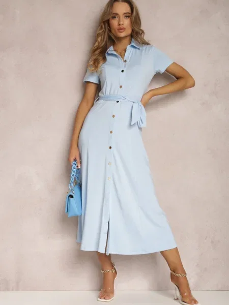 Rochie deschis Asheila albastru