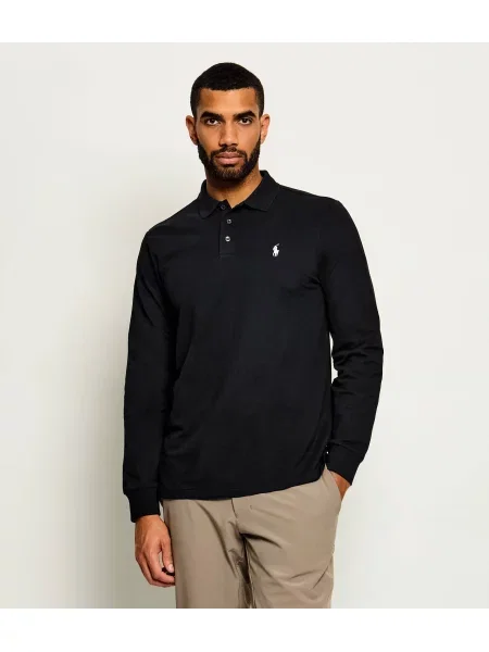 Tricou polo Polo Ralph Lauren stretch negru