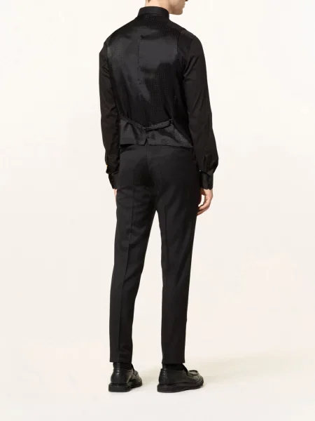 Boss Marynarka Garniturowa Huge Slim Fit schwarz niebieska